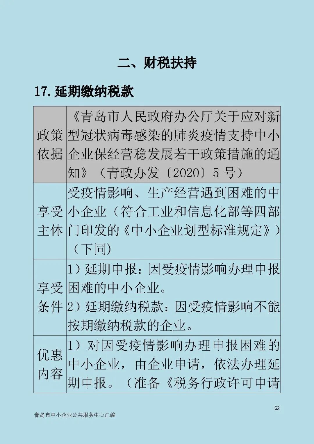 青岛疫情三年税费减免政策全面解读