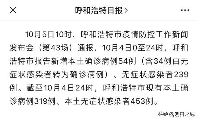 呼和浩特市疫情现状及其影响