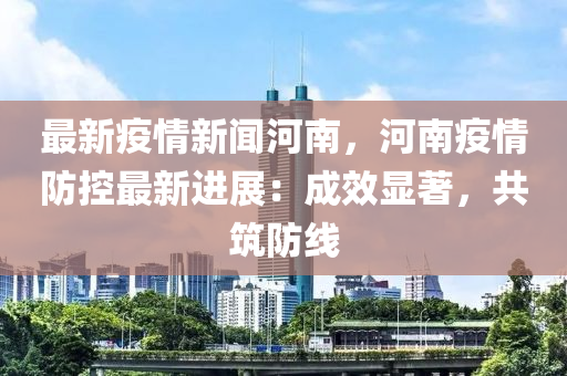 河南省疫情最新报道，众志成城，共克时艰