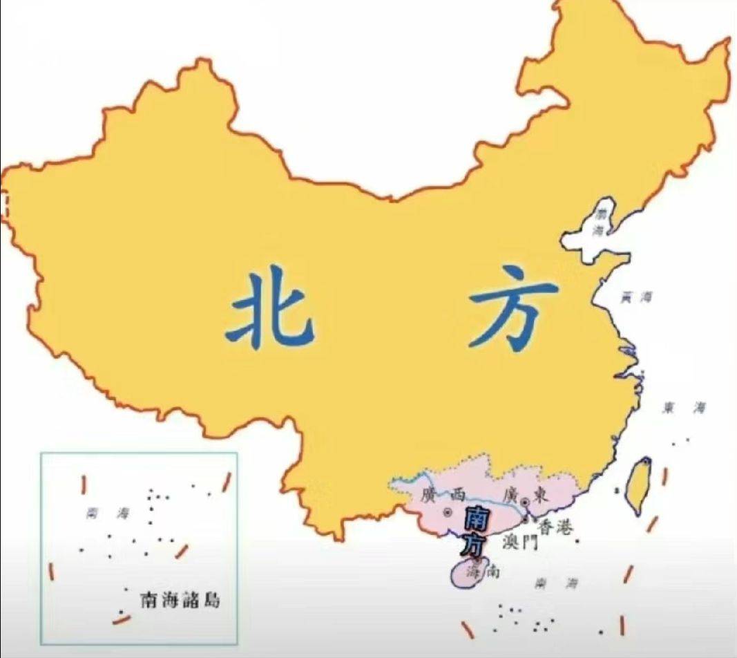 广西在河北的南方方向。