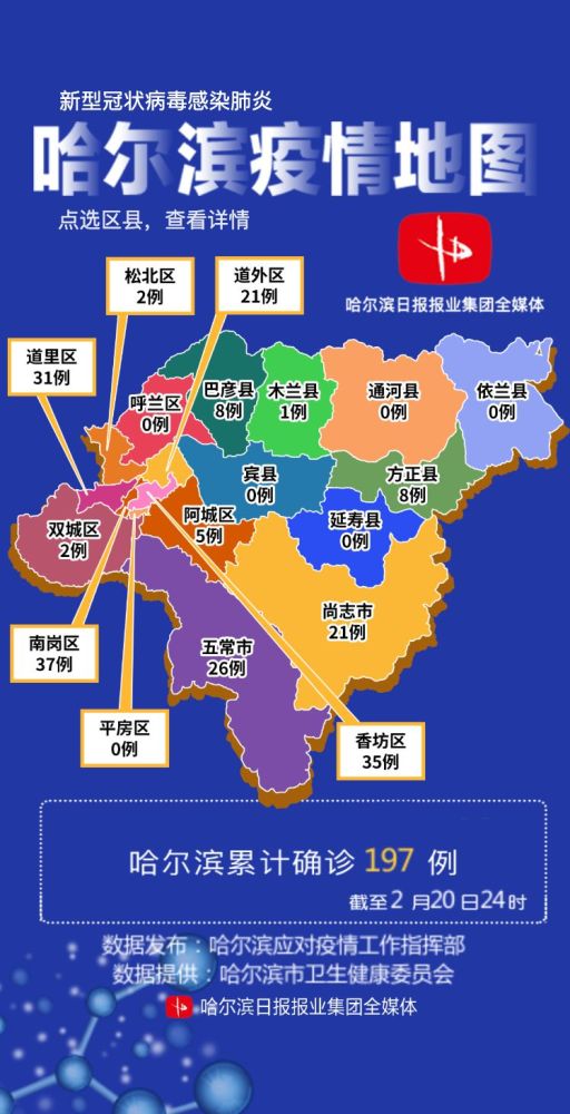 黑龙江省疫情地图发布，数据可视化助力精准防控