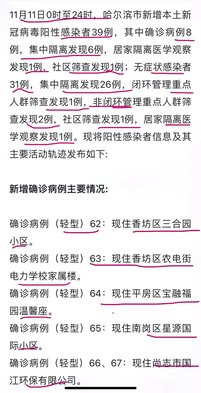 哈尔滨当前的疫情状况
