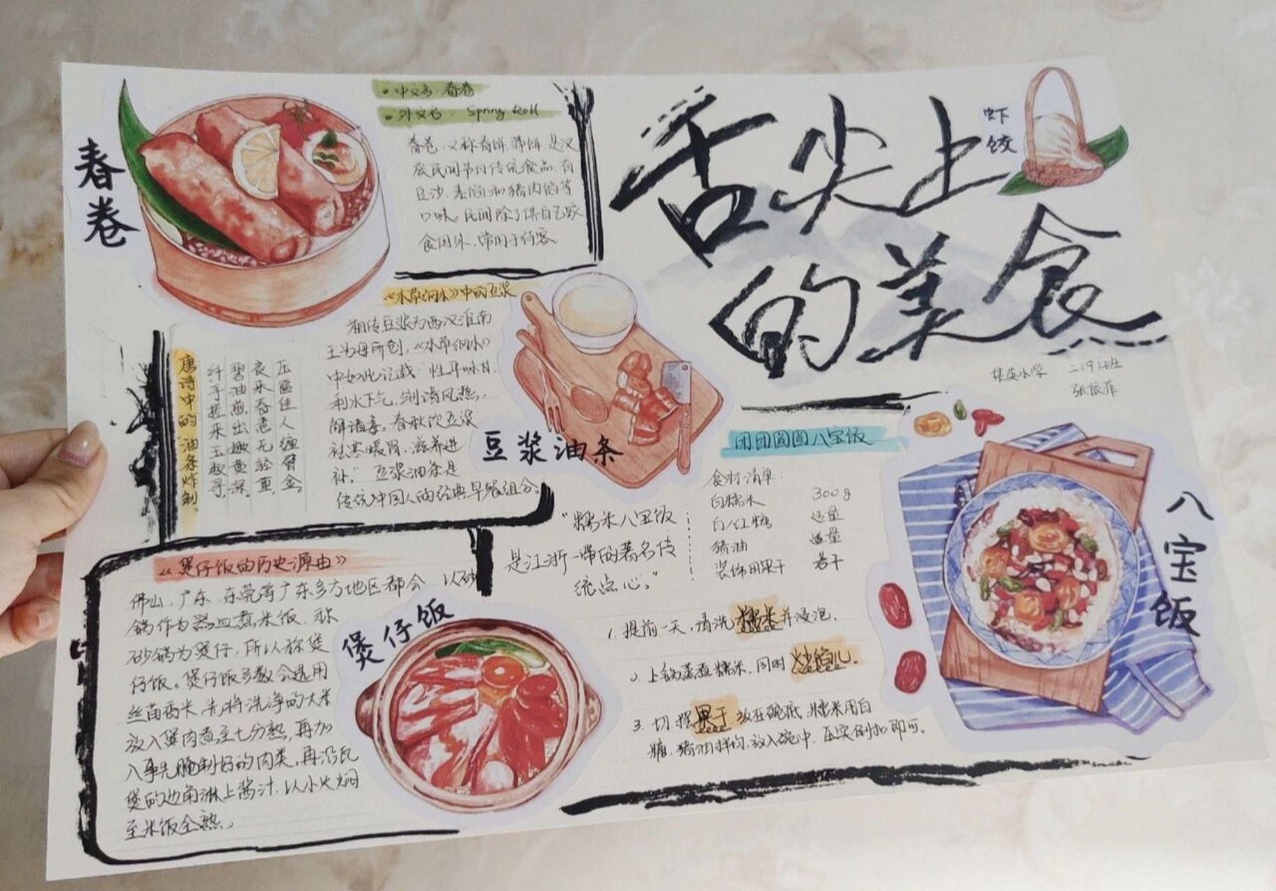 疫情时代的美食魅力与手抄报独特风采
