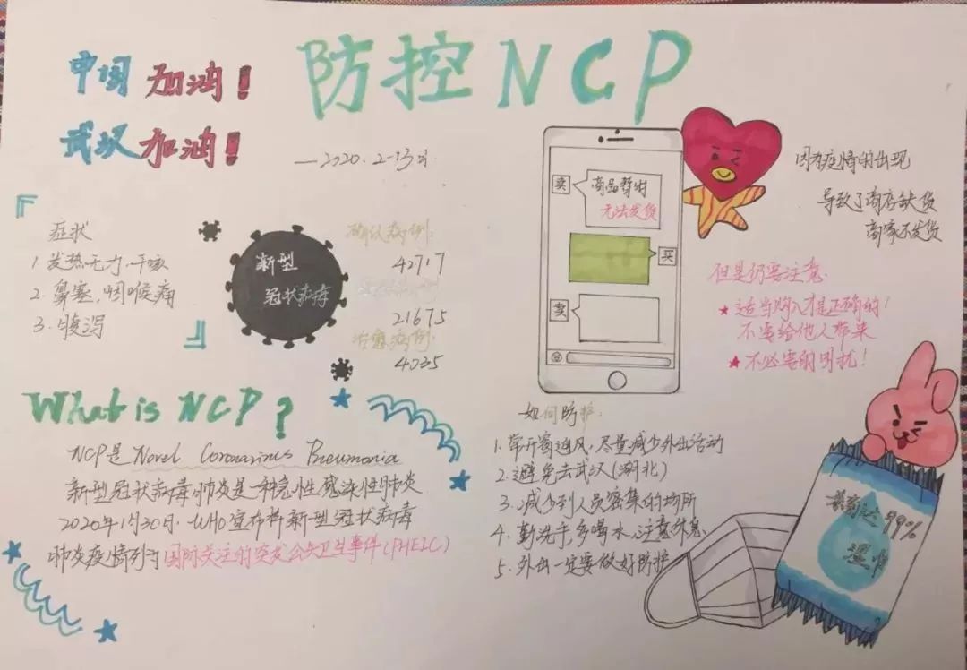 一年级抗击疫情看图写话，共筑防线，同心抗疫