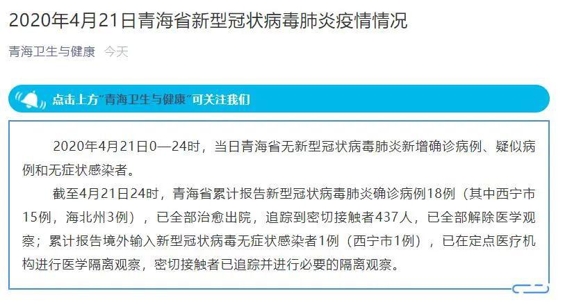 青海省疫情最新动态概览