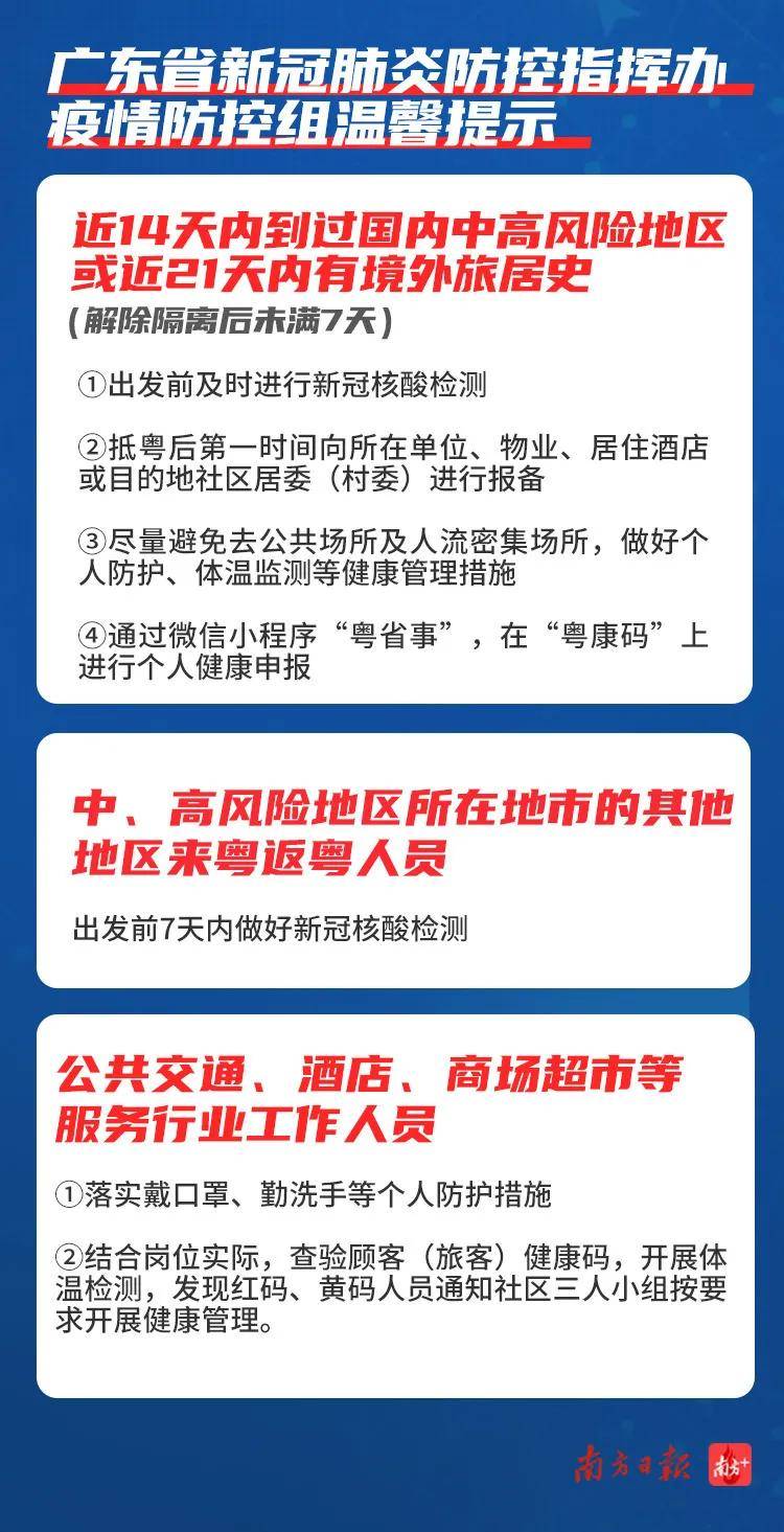 广东省疫情防控最新指引发布